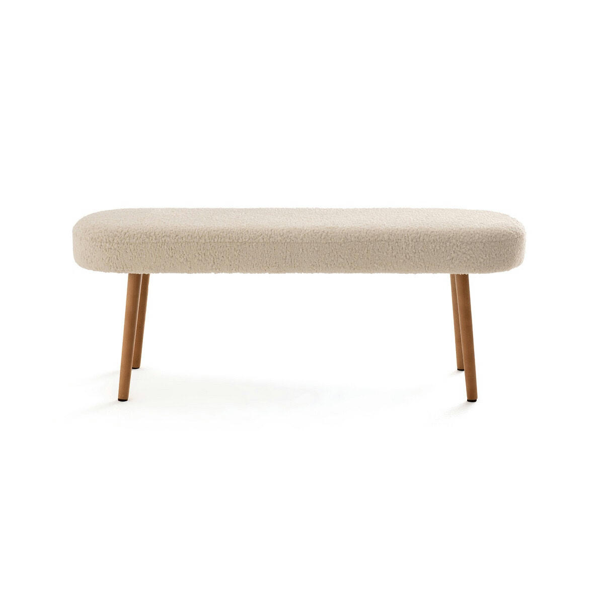 Banc hêtre massif revêtement bouclettes, Jimi