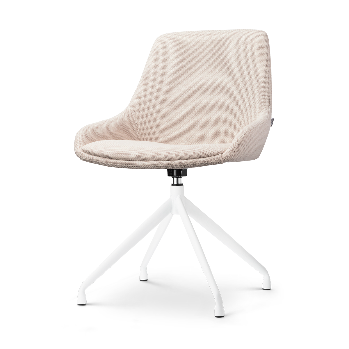 Nolon Nola-Isa Eetkamerstoel Beige - Draaibaar Wit Onderstel