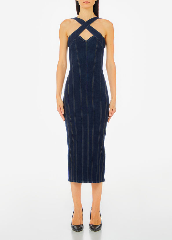 Abito lungo in denim