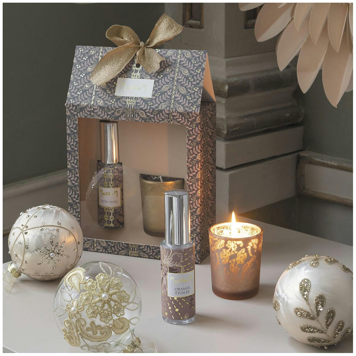 - Coffret bougie et spray d'ambiance - Orange Étoilée