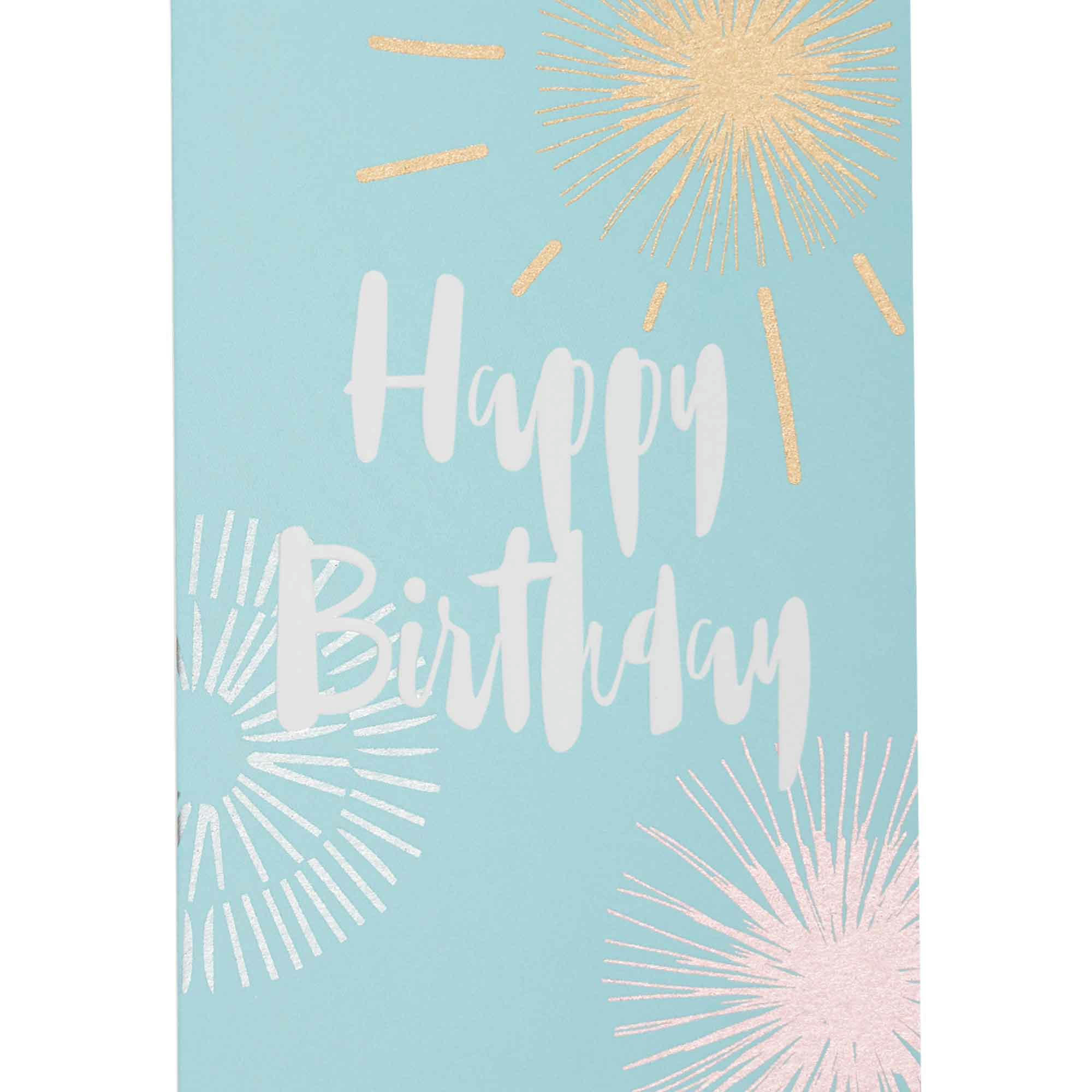 - Carte happy birthday feux d'artifice