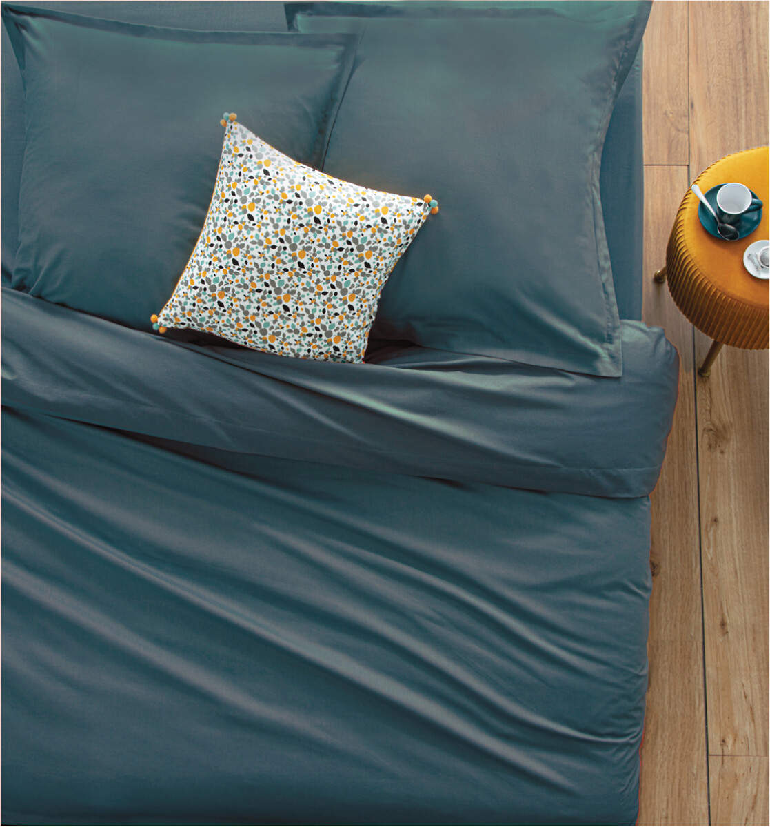 Capa de edredão azul acinzentado 220x240cm