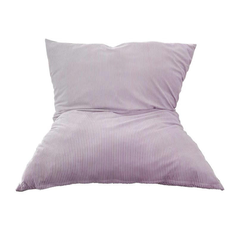 - Pouf Velours Côtelé Rose 180 x 140 cm