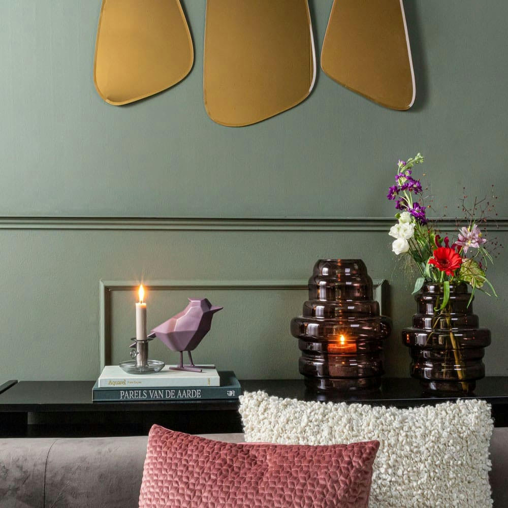 DISTINCT - Vase distinct verre marron