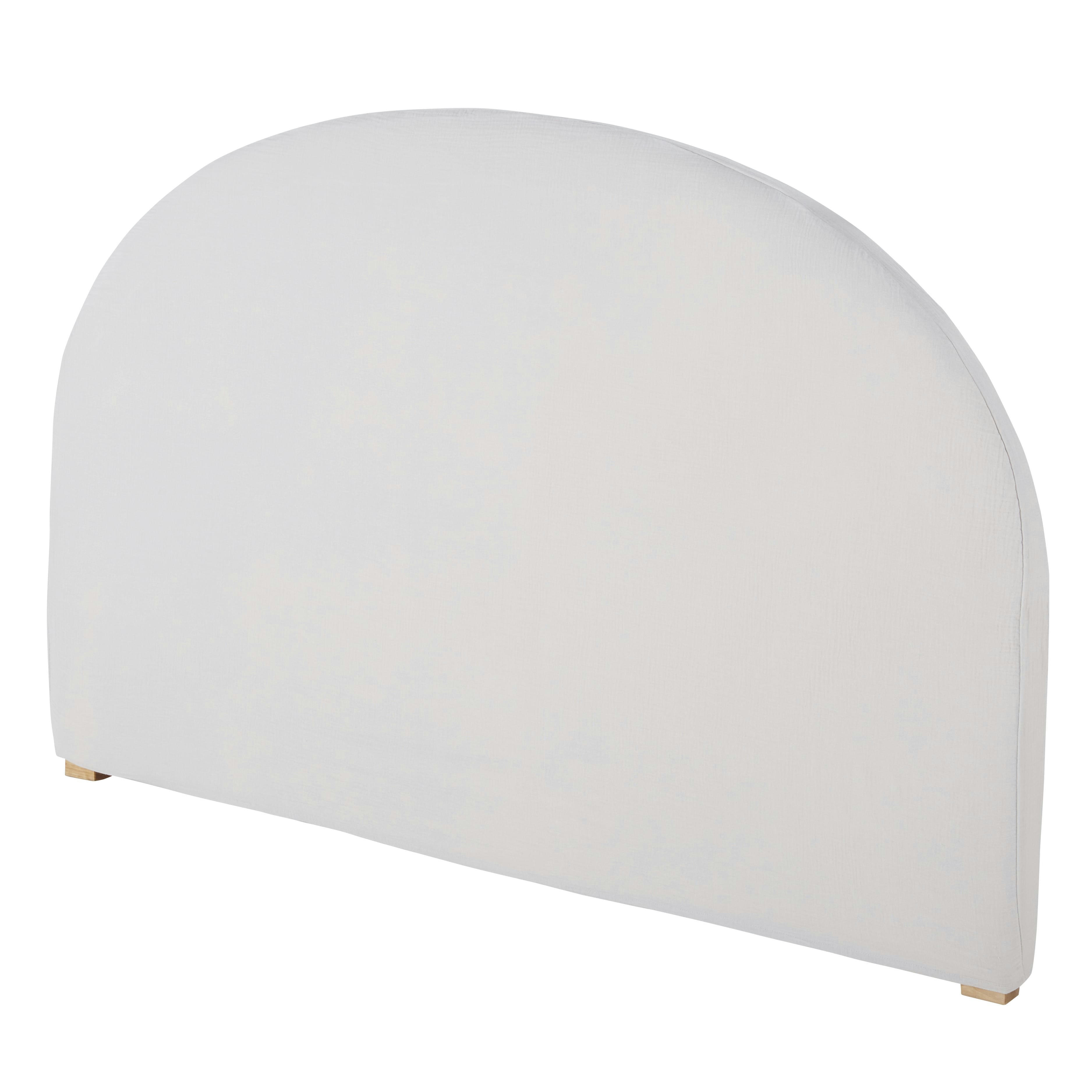 Come - Housse de tête de lit 140 en gaze de coton bio grise