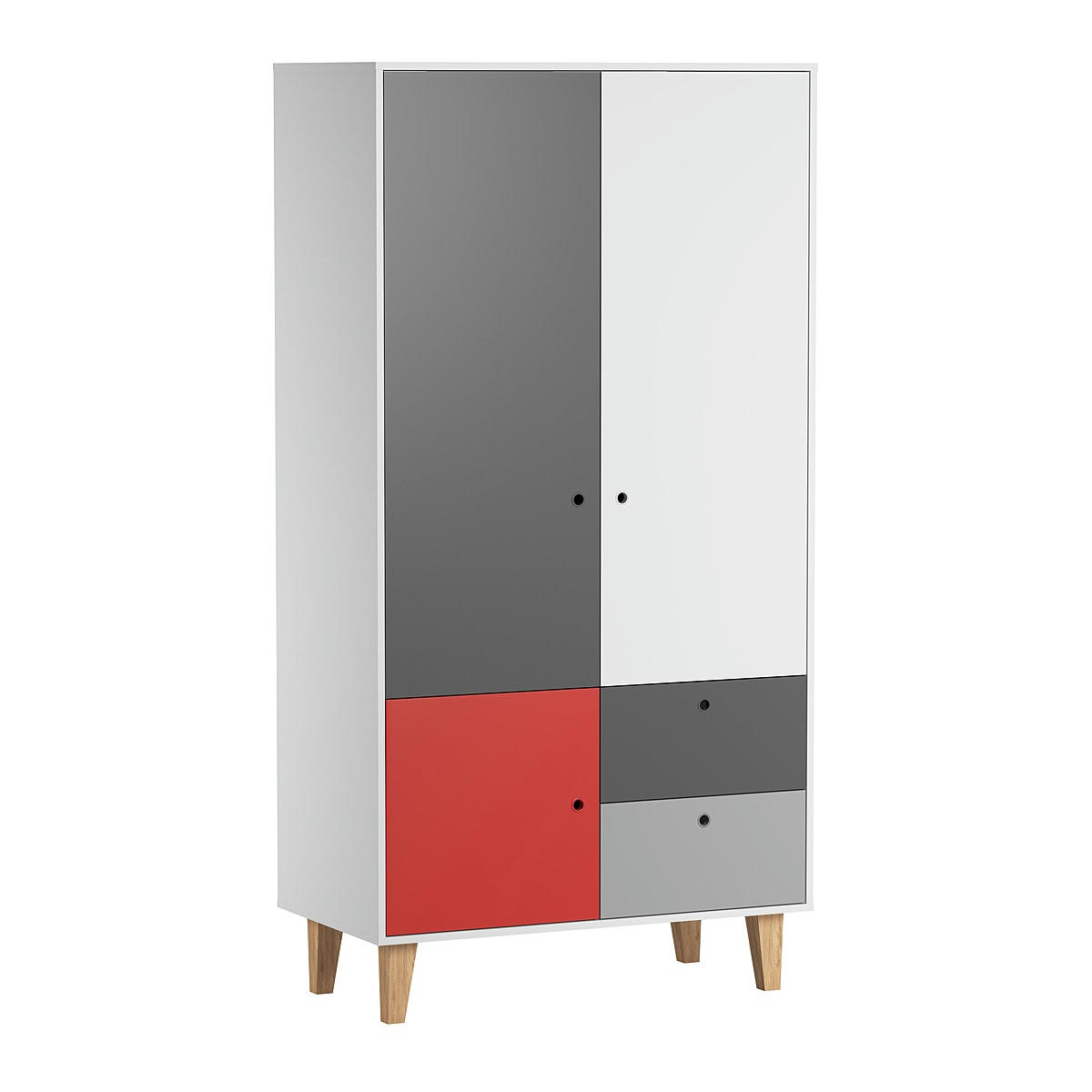 CONCEPT - Armoire 2 portes rouge