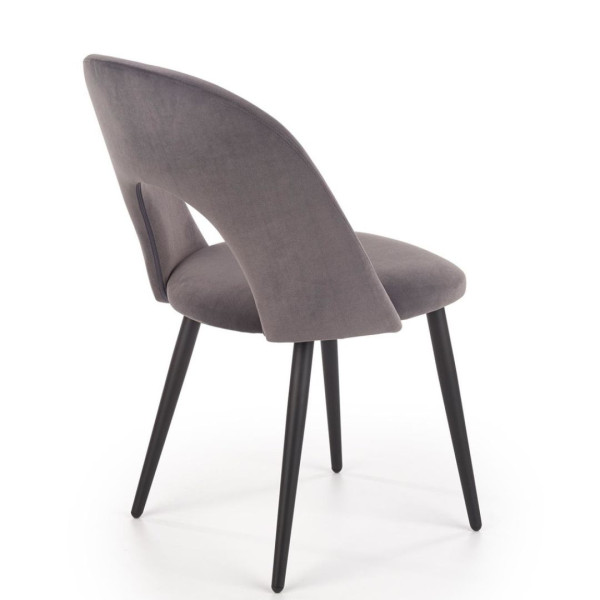 Krzesło tapicerowane K384 VELVET szare