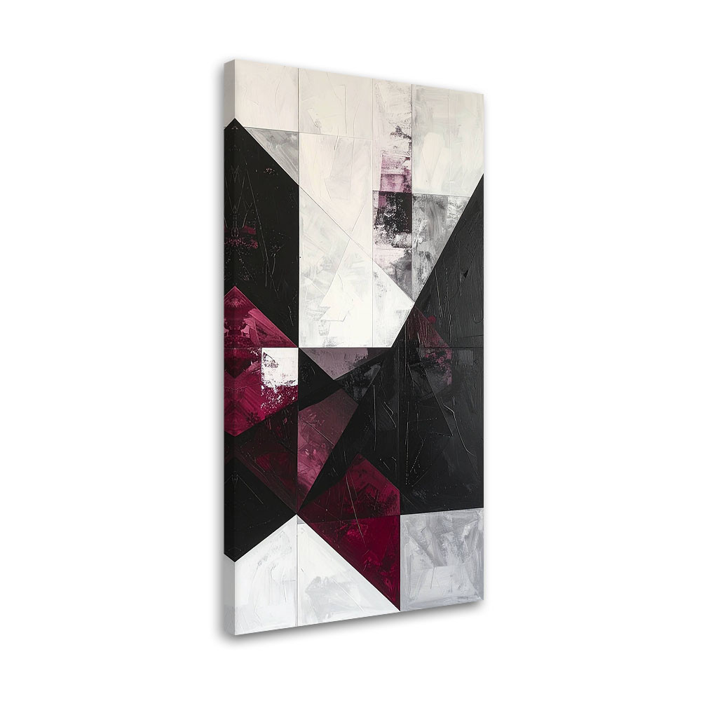 Obraz do salonu biura kuchni, Abstrakcja w odcieniach burgundu 40x80