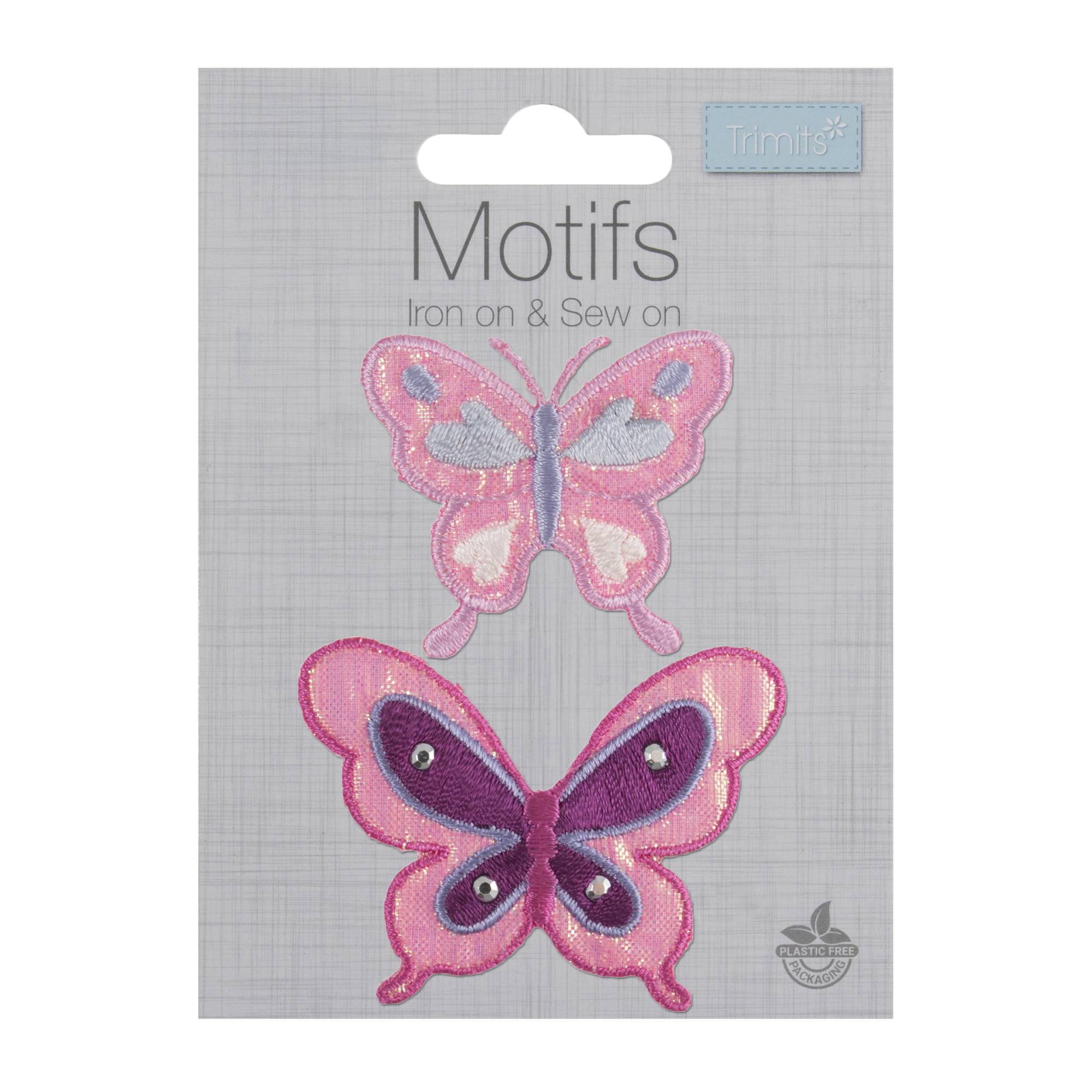 Trimits Butterfly Iron-On Motifs 2 Pack