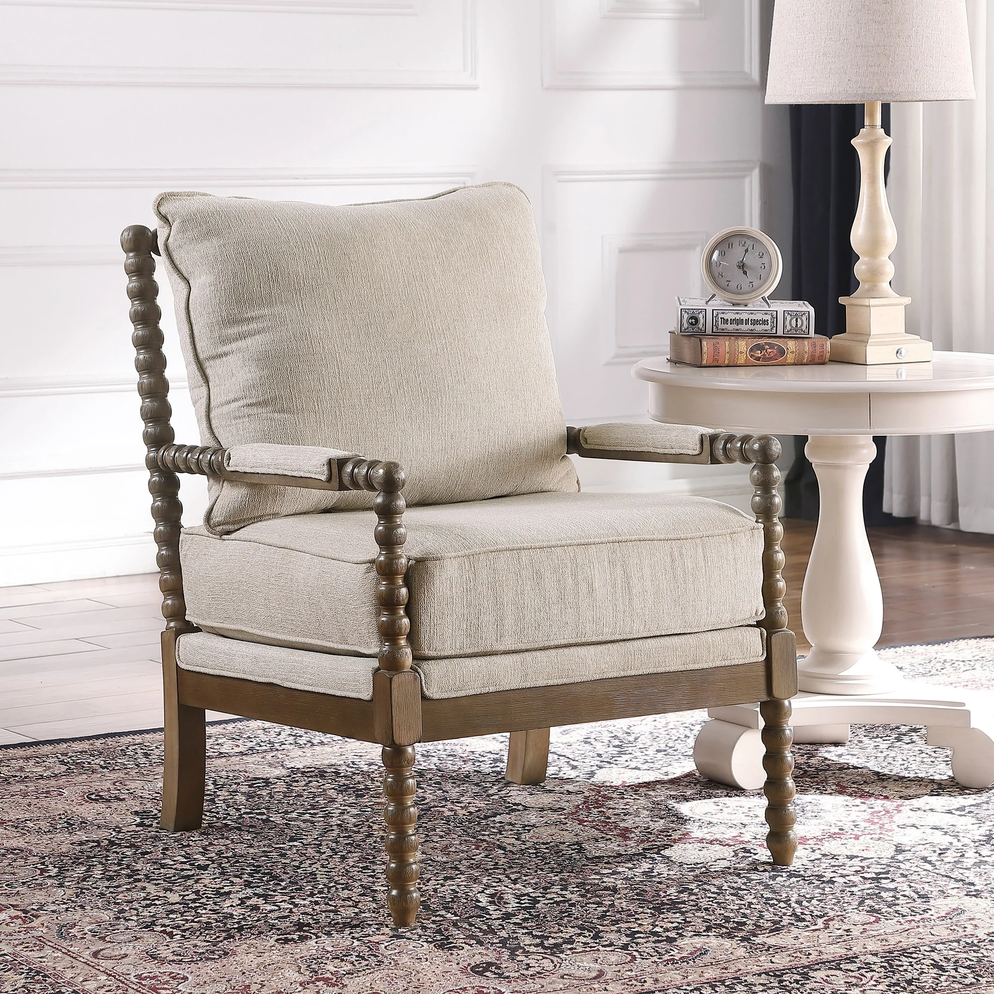 Morden Fort Modern Spindle Chair, Accent Chair for Livingroom