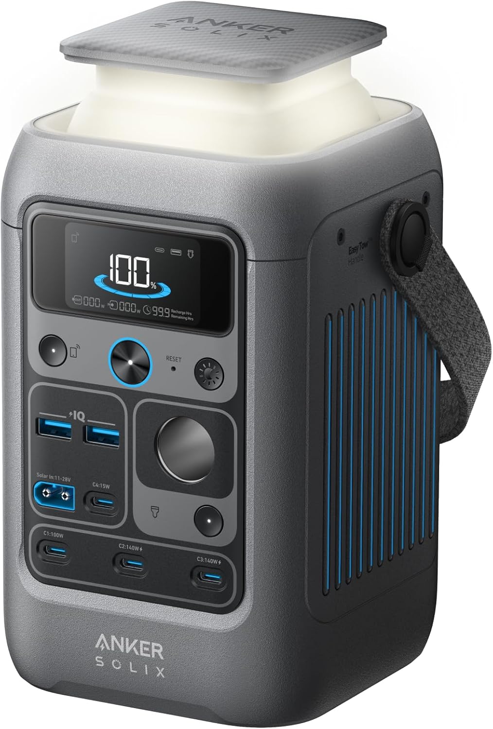 Anker Power Bank Station SOLIX C300 DC (90,000mAh), 288Wh, Portable Power Station, 300W Solar Generator, LiFePO4 Battery, Generators for Home Use, for Outdoor Camping(No Wall Charger Included)(C300 DC)