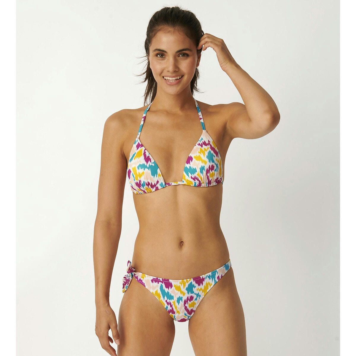 Haut de maillot de bain triangle imprimé