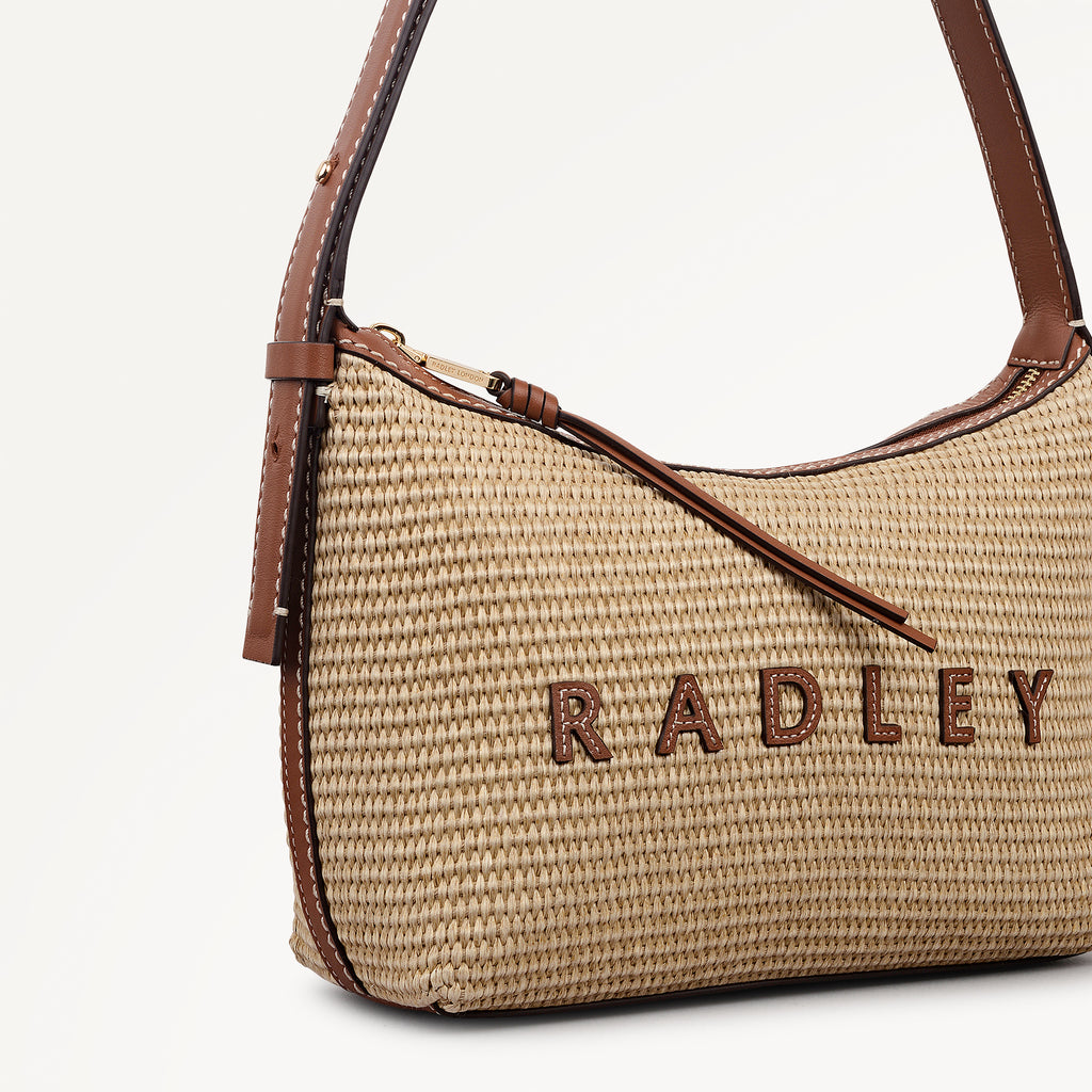 Spencer Mews - Raffia - Medium Ziptop Shoulder