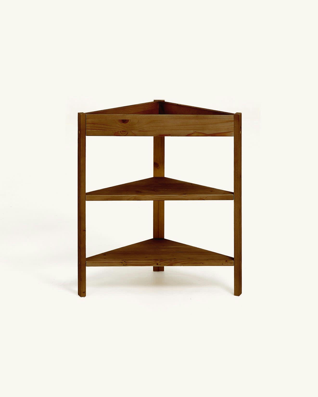 MAURO - Etagère d'angle en bois marron