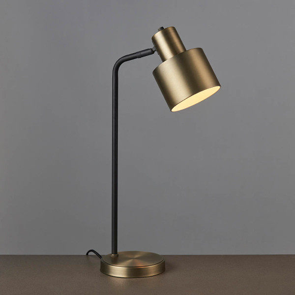 Lampka biurkowa MAYFIELD matowy antyczny mosiężny 1xE27x20W IP20 Endon