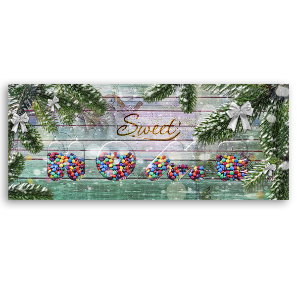 Feeby Obraz na płótnie, Napis Sweet Home 90x30