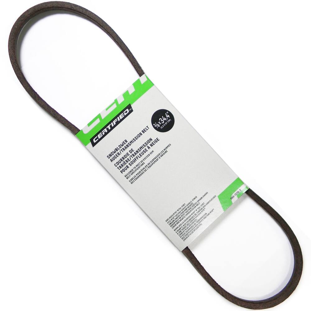 Certified Snowblower RePlacement Auger Belt, 3/8 x 34.4-in