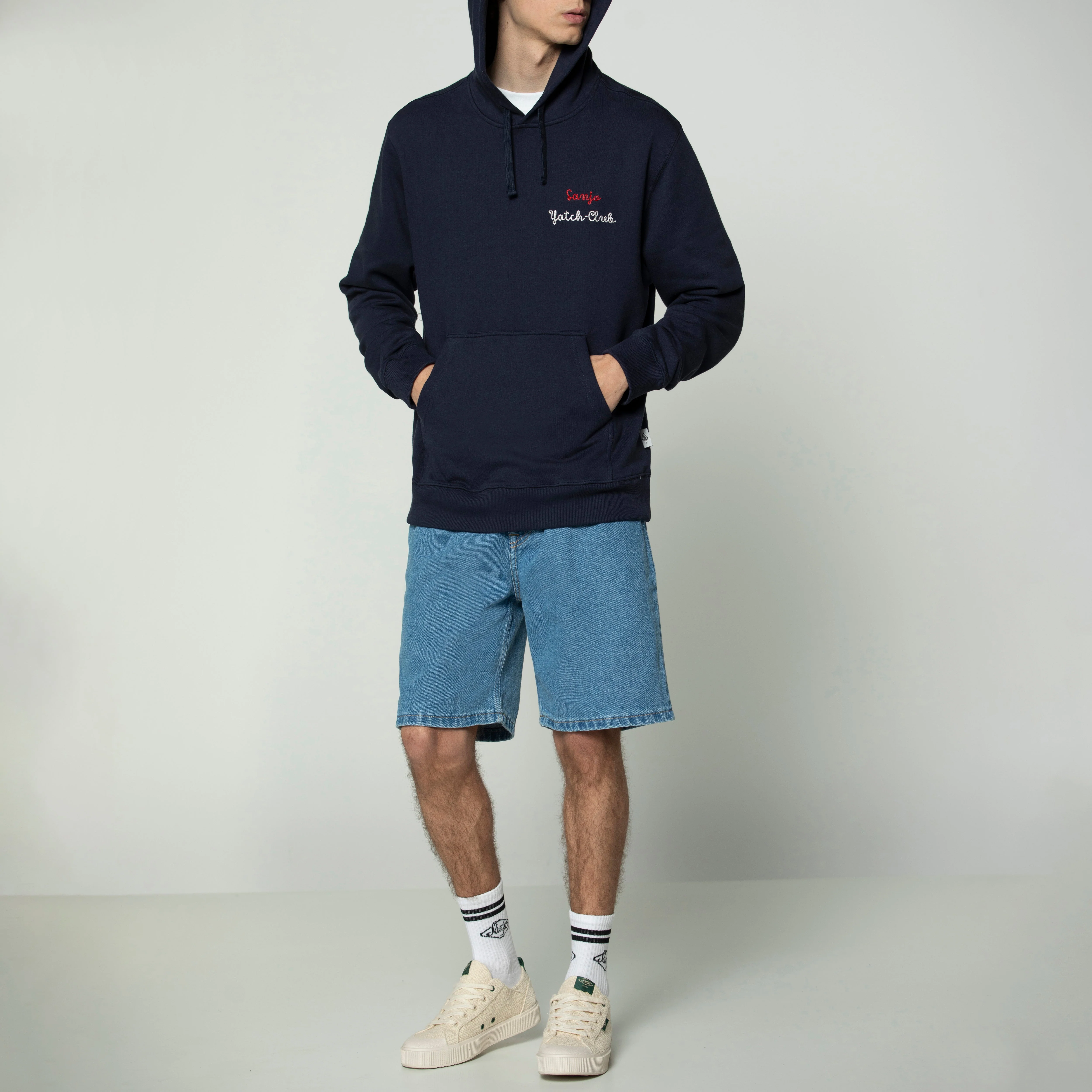 Sanjo Yatch-Club Hoodie // Navy