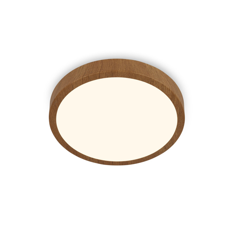 Plafonnier LED bois Ø 28 cm blanc chaud 2000 lm 16 W BRILONER
