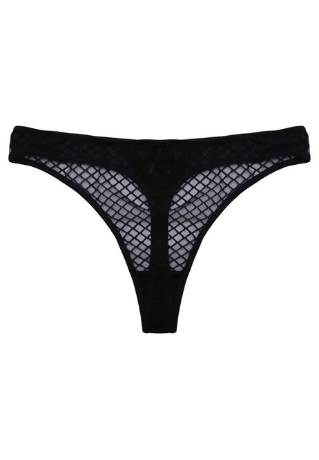 Womens Black Check Lace Naomi Thong