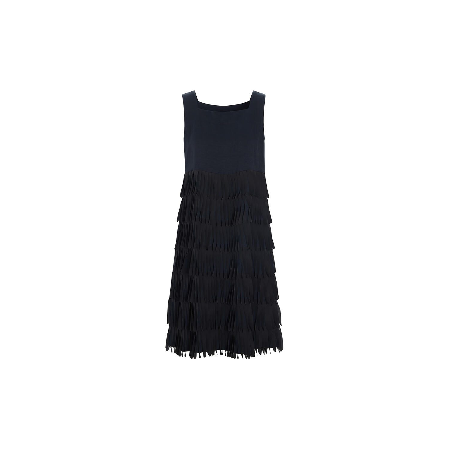 Sukosu frynsekjole, black