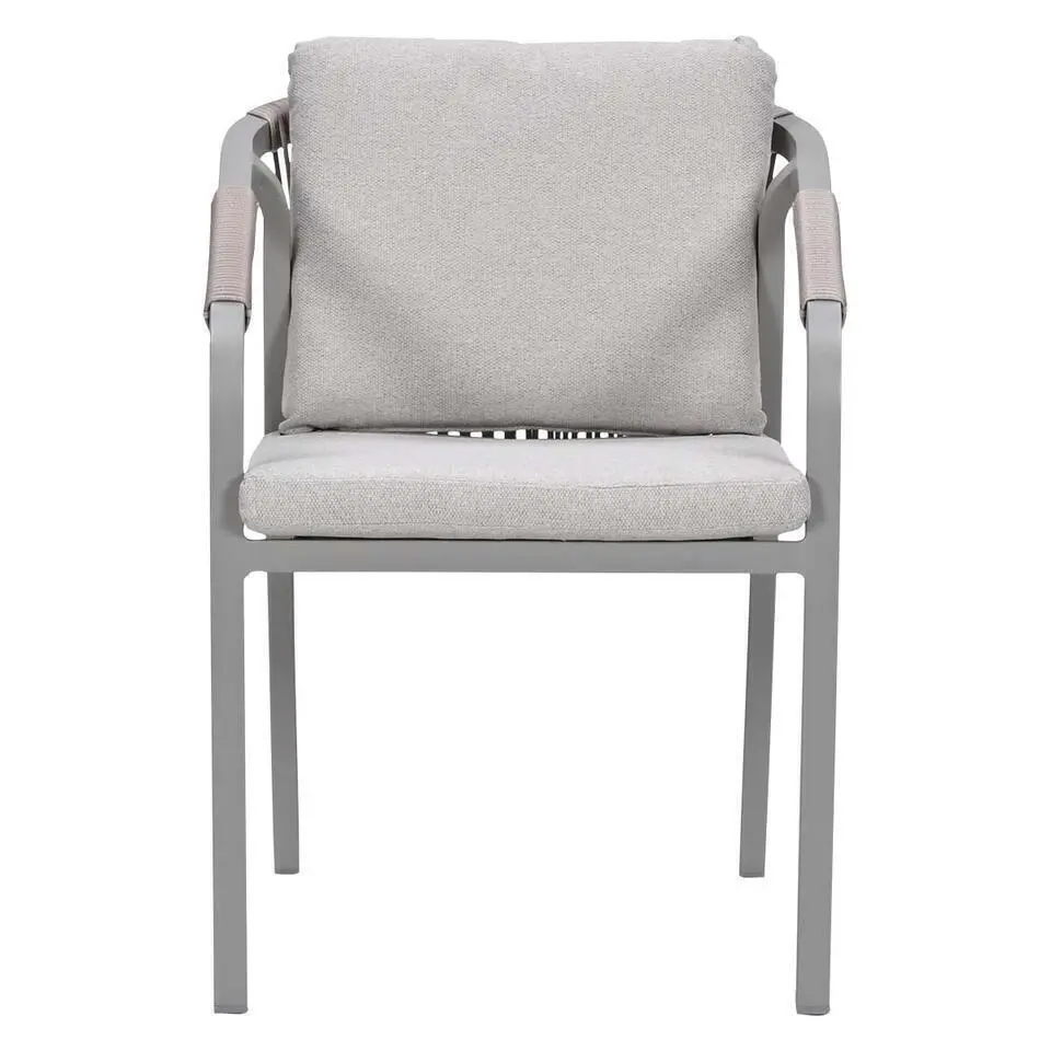 Garden Impressions Milou tuinstoel stapelbaar taupe - 4 stuks