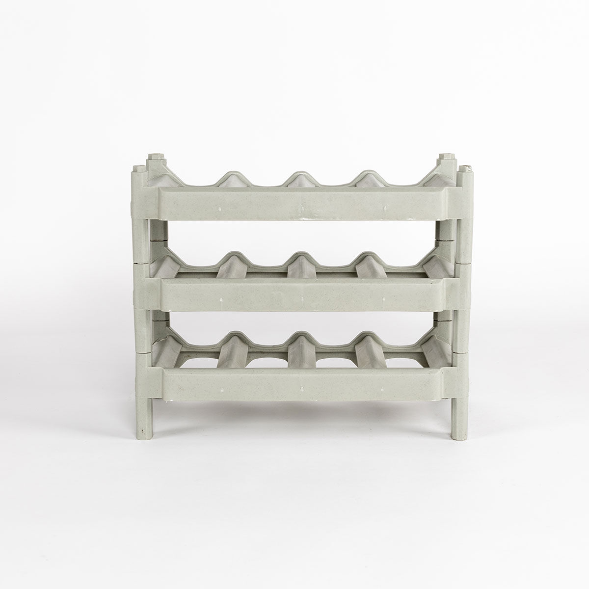 Conjunto de 3 garrafeiras verde para 12 garrafas