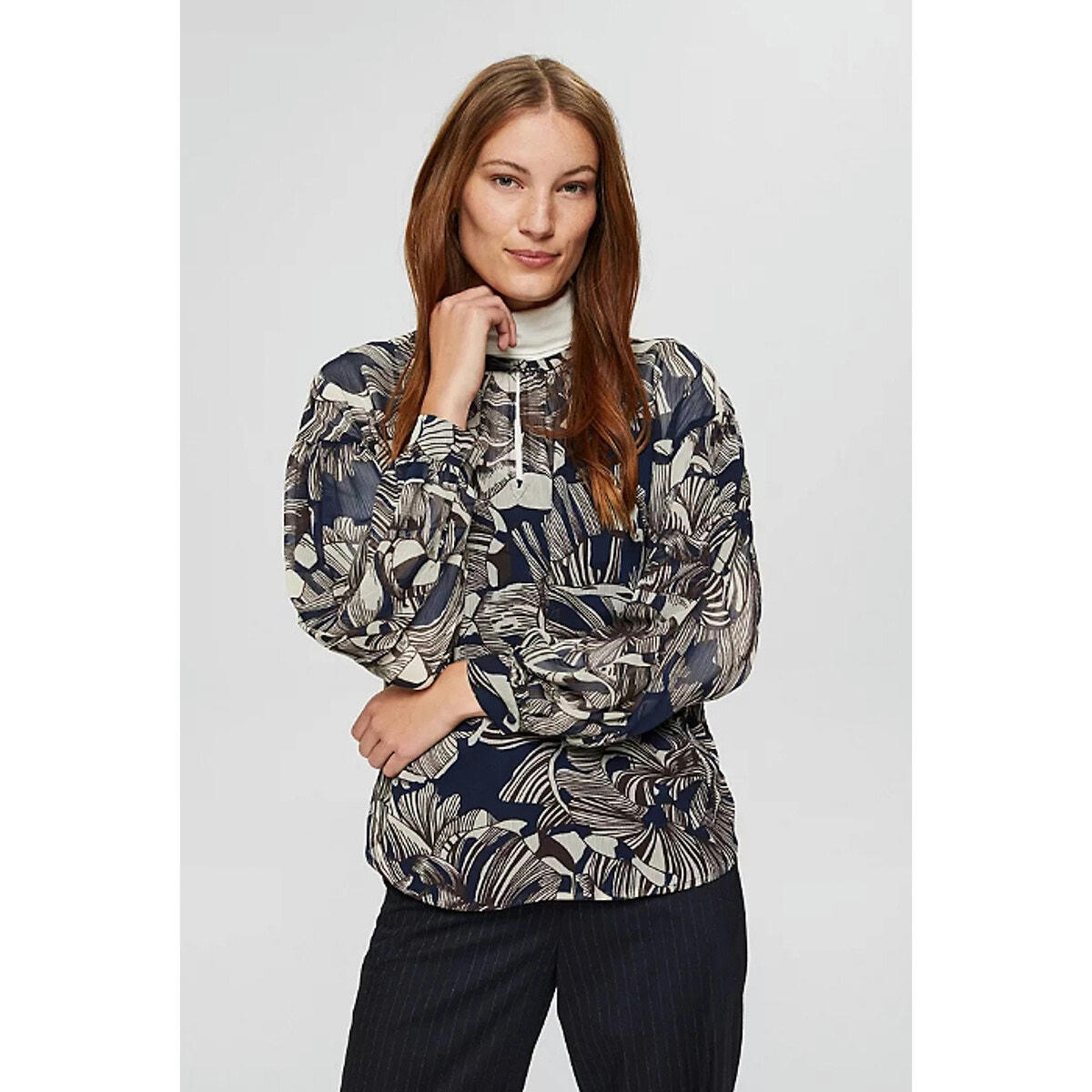 Blouse en voile imprimé