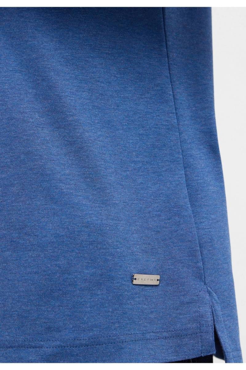 ETERNA 1863 Modern Fit Longsleeve Poloshirt dunkelblau, Einfarbig