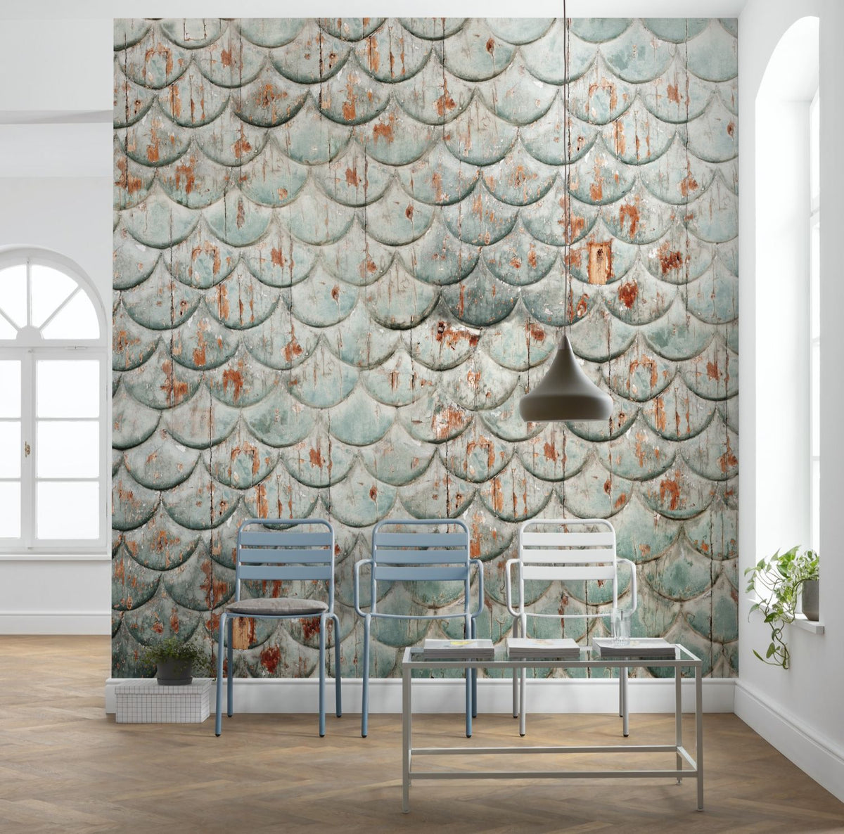 Sanders & Sanders fotobehang antiek blauw en oranje - 300 x 280 cm - 612014