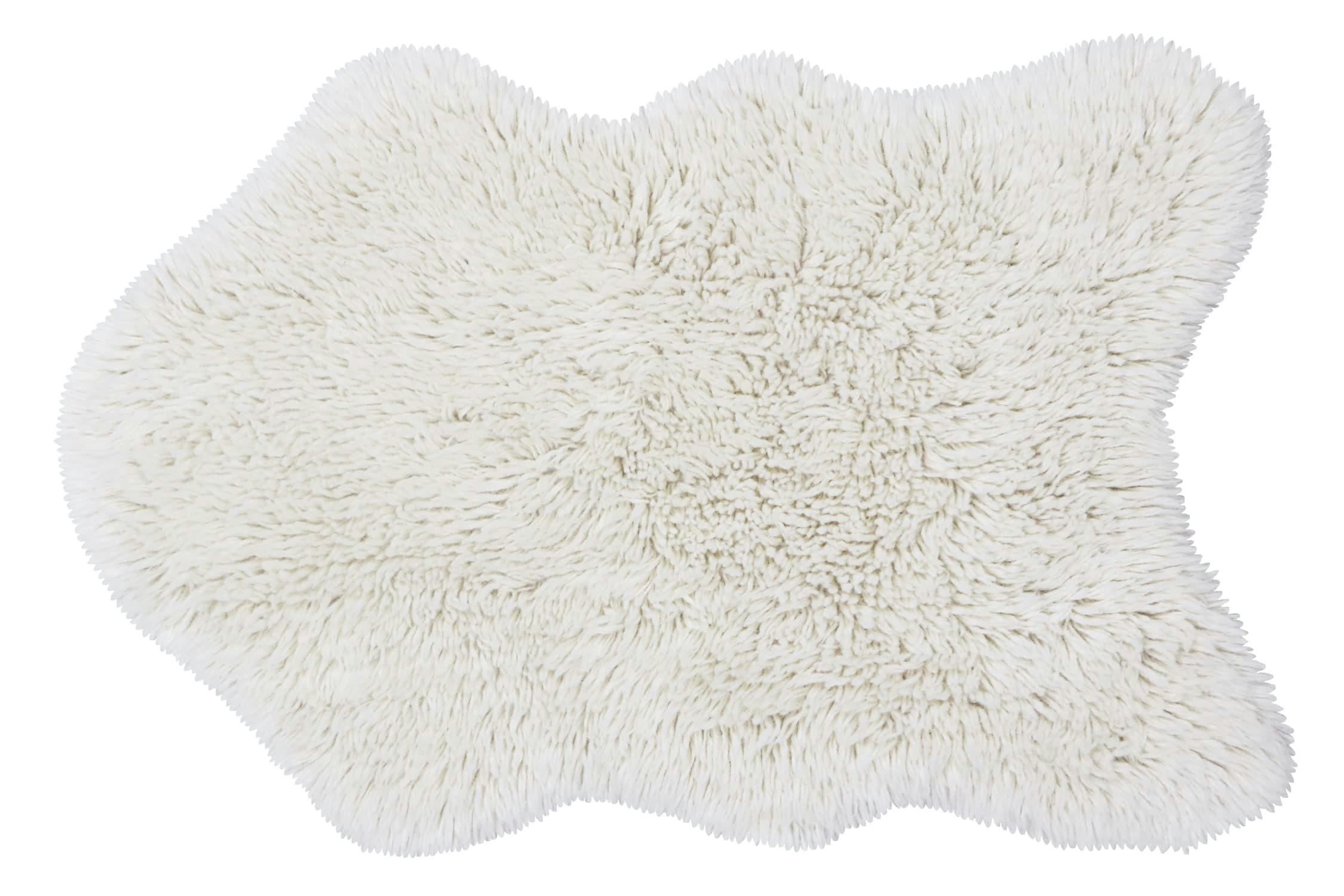 SHEEP OF THE WORLD - Tapis lavable en laine blanc 75x110