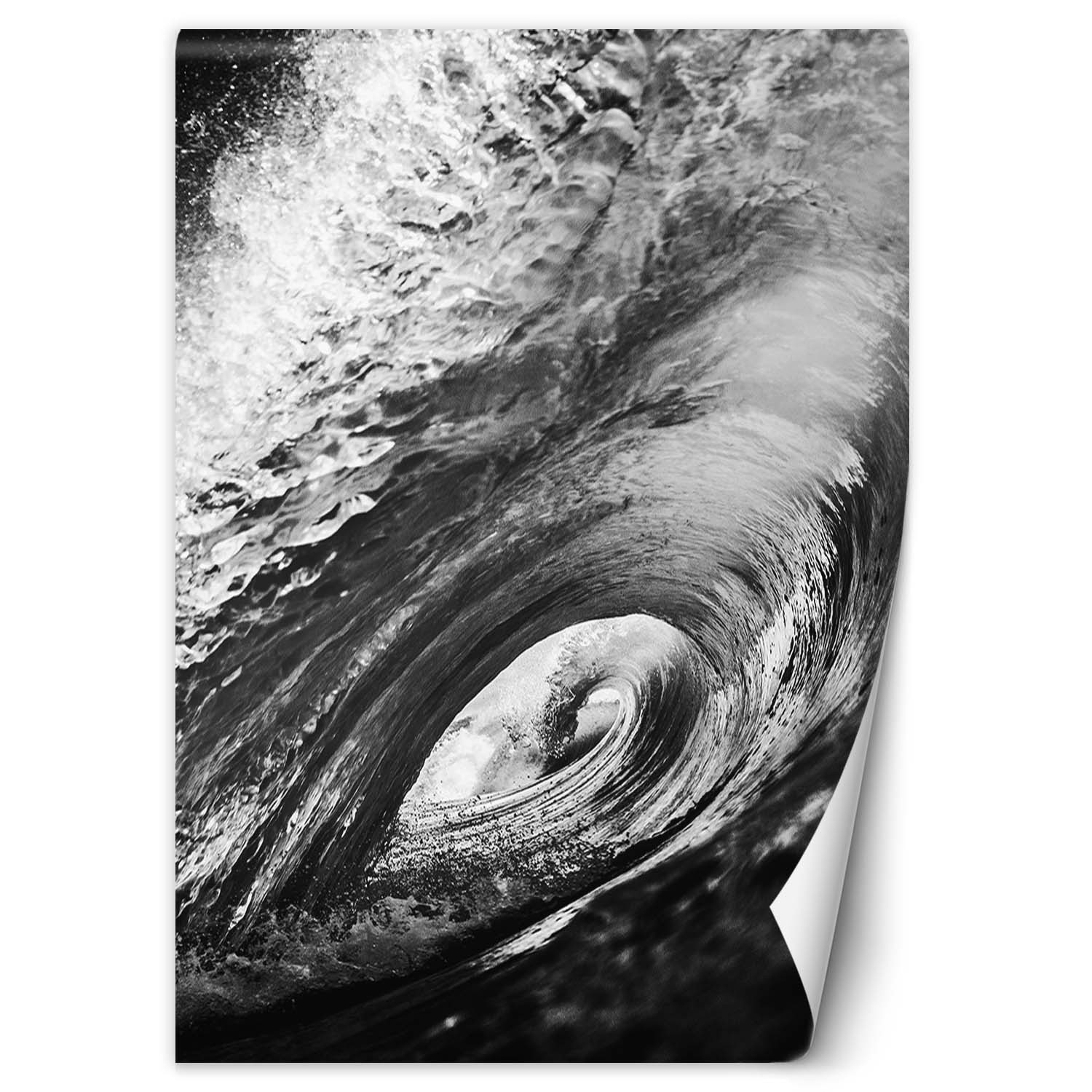 Feeby Fototapeta, Czarno-biała fala 100x140