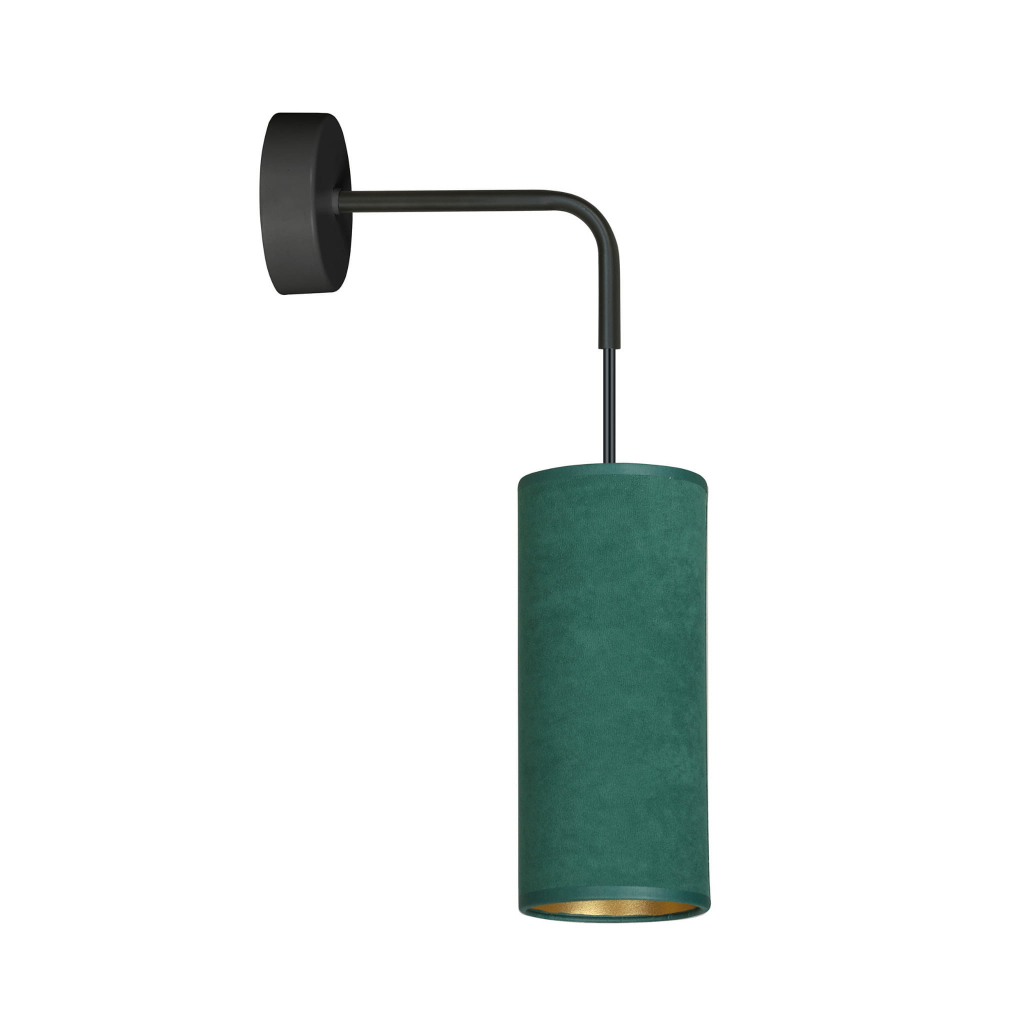 Kinkiet zielono-czarny BENTE 1xE27x15W wym:100x10x10cm IP20 Emibig