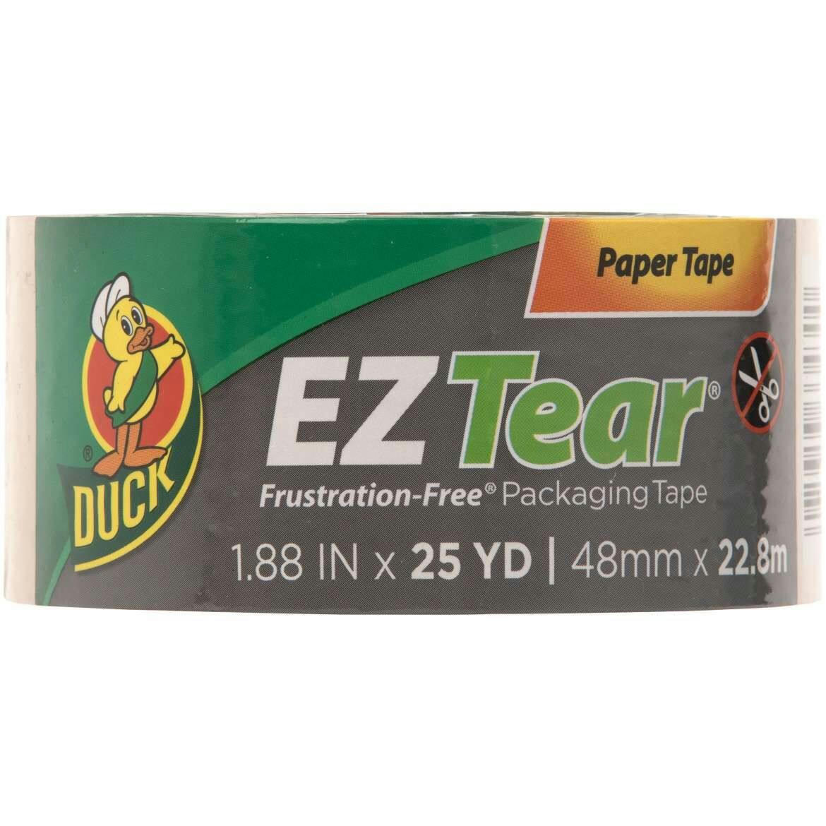 Duck  EZ-Tear Multi-Purpose Paper Tape For Packaging & Labelling, Brown, 1.88-in x 25-yd