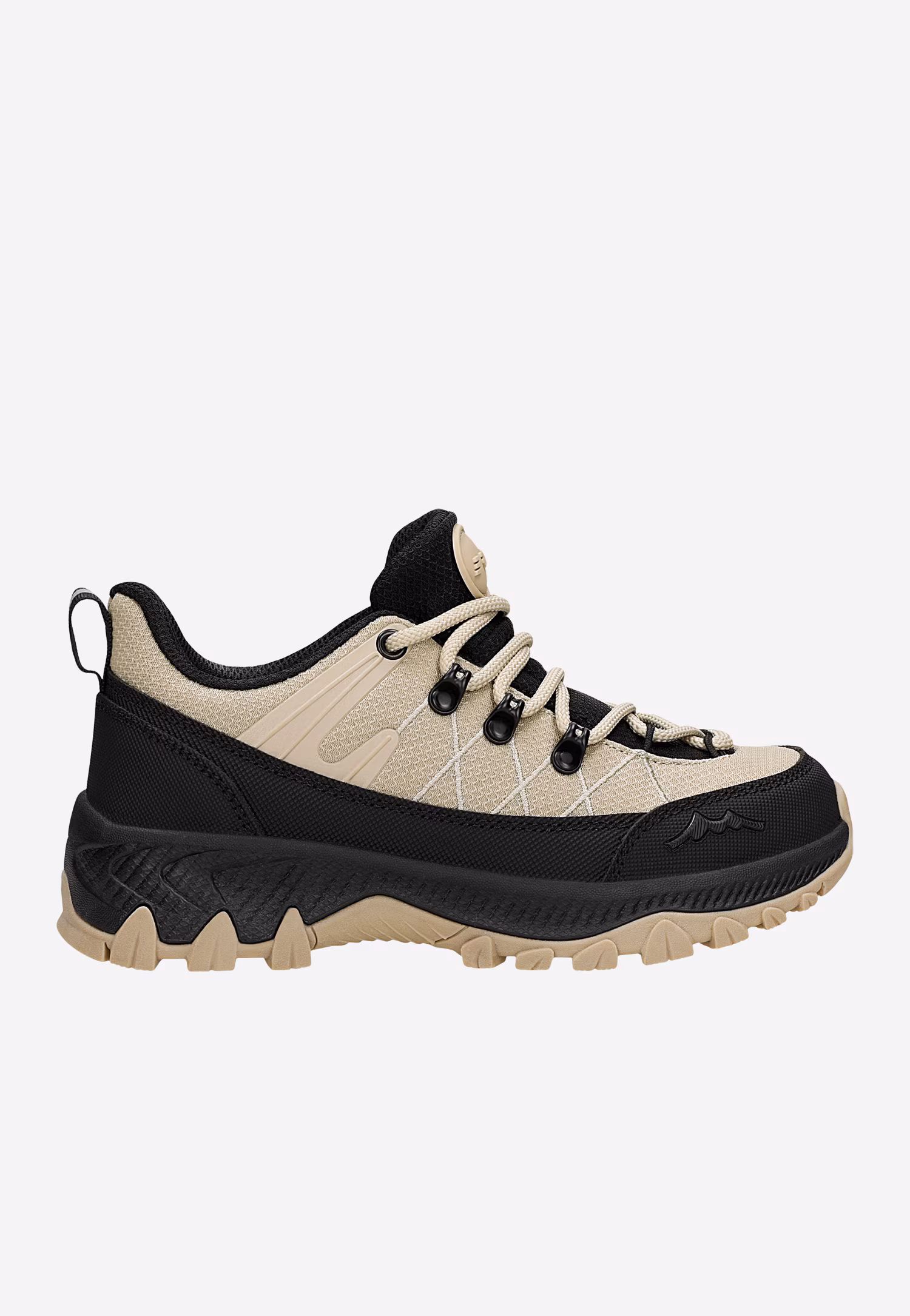 Beżowo-czarne trekkingi dziecięce z membraną Nano-Tex™ BARTEK 87011-44