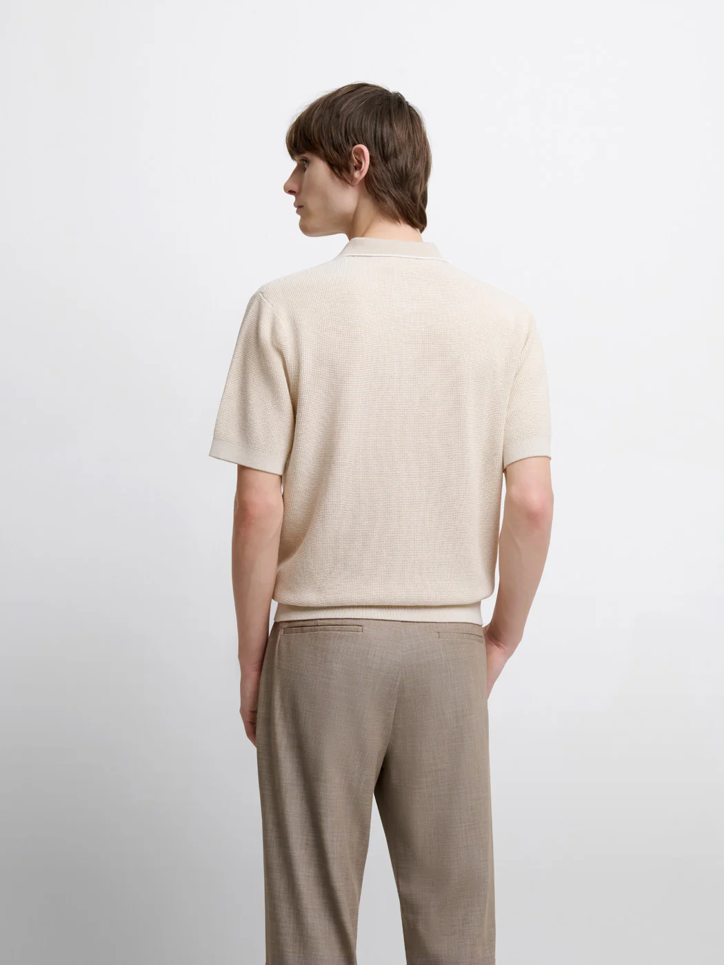 Polo  col zippé en coton bio