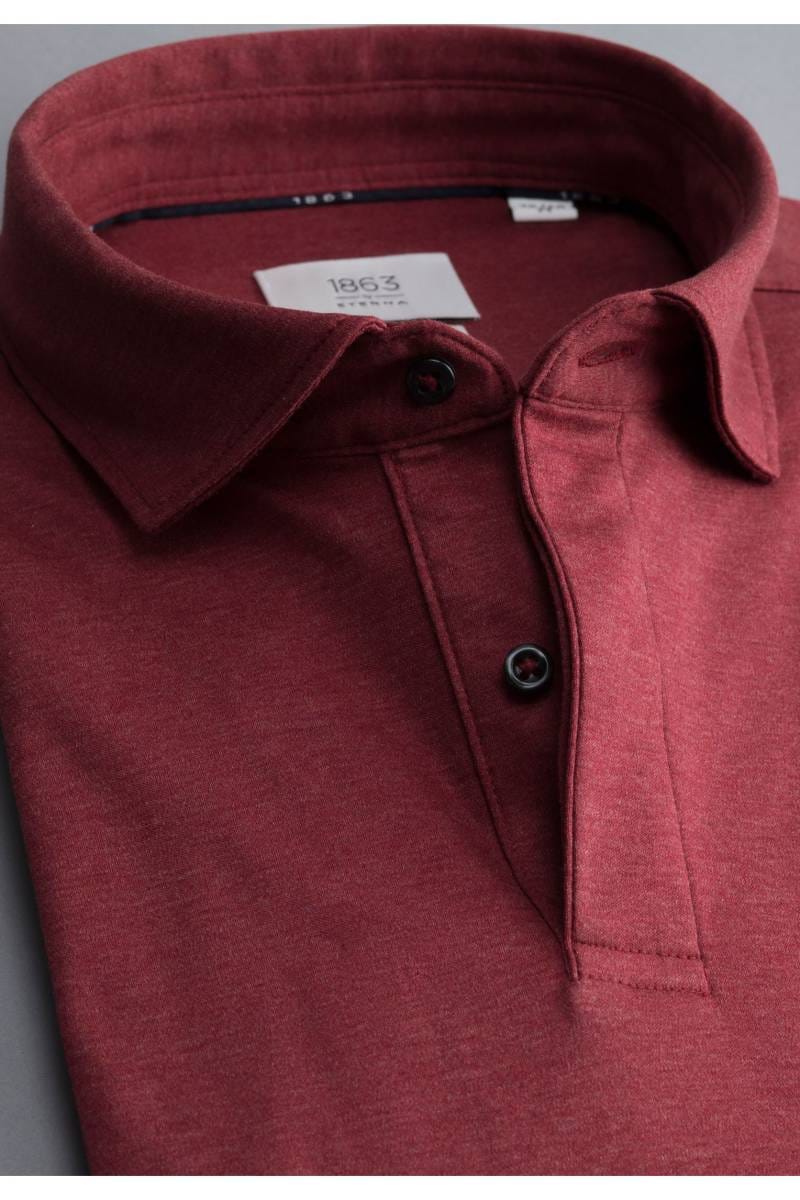 ETERNA 1863 Slim Fit Poloshirt chianti, Einfarbig