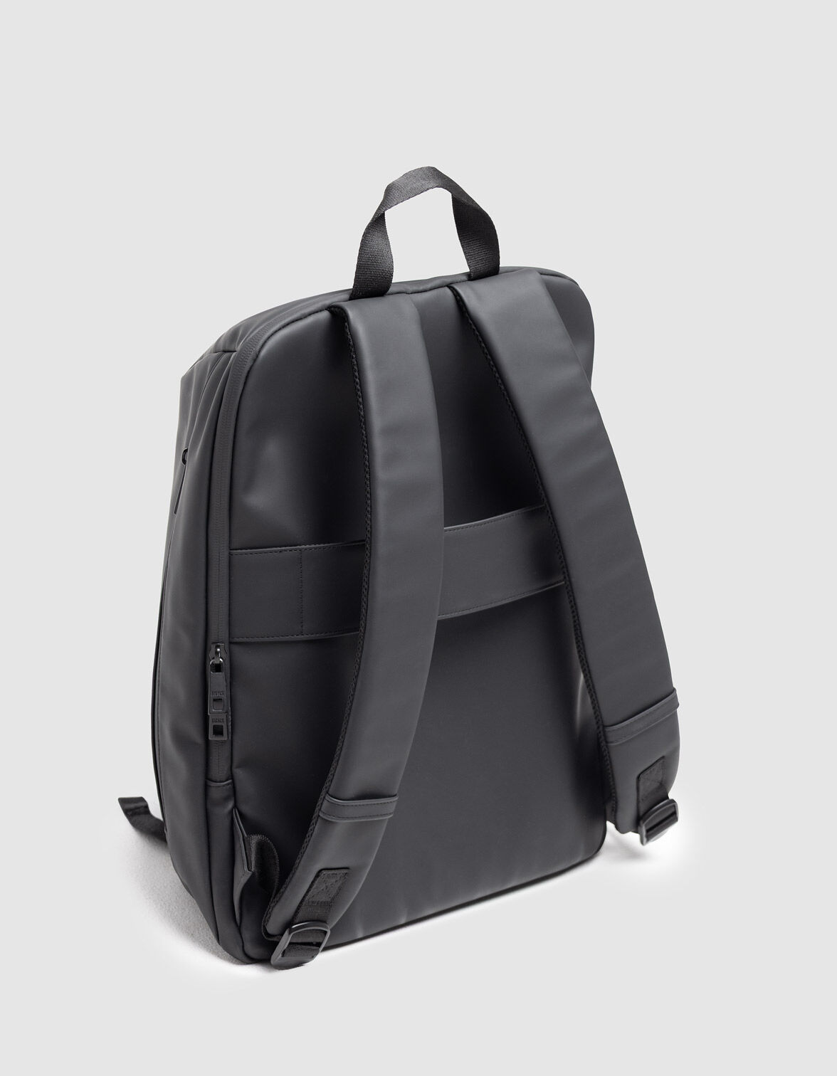 Sac à dos noir nylon effet gomme Homme