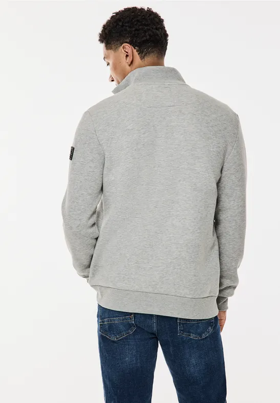 Sweatjacke mit Materialmix