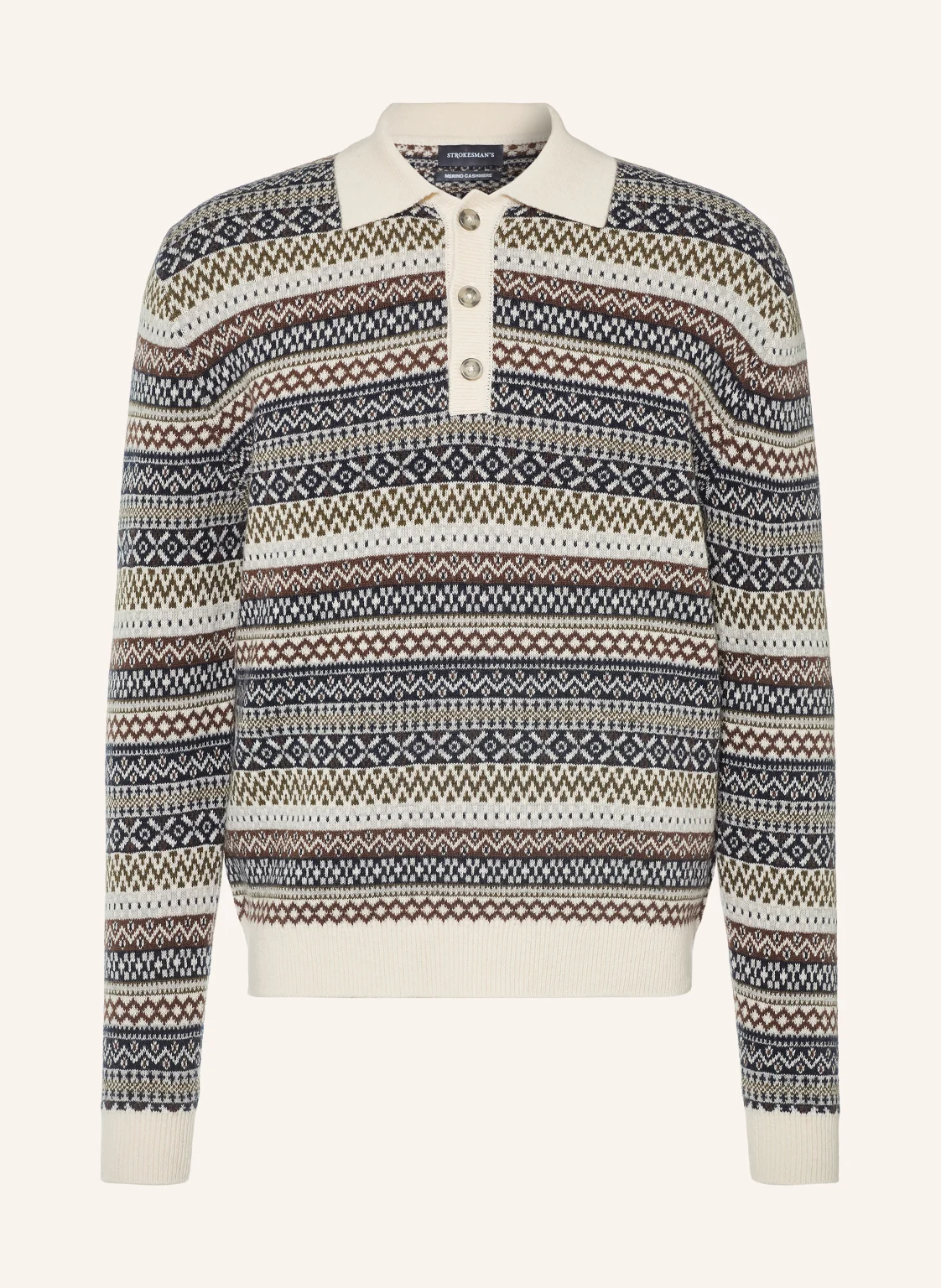 STROKESMAN'S Strick-Poloshirt