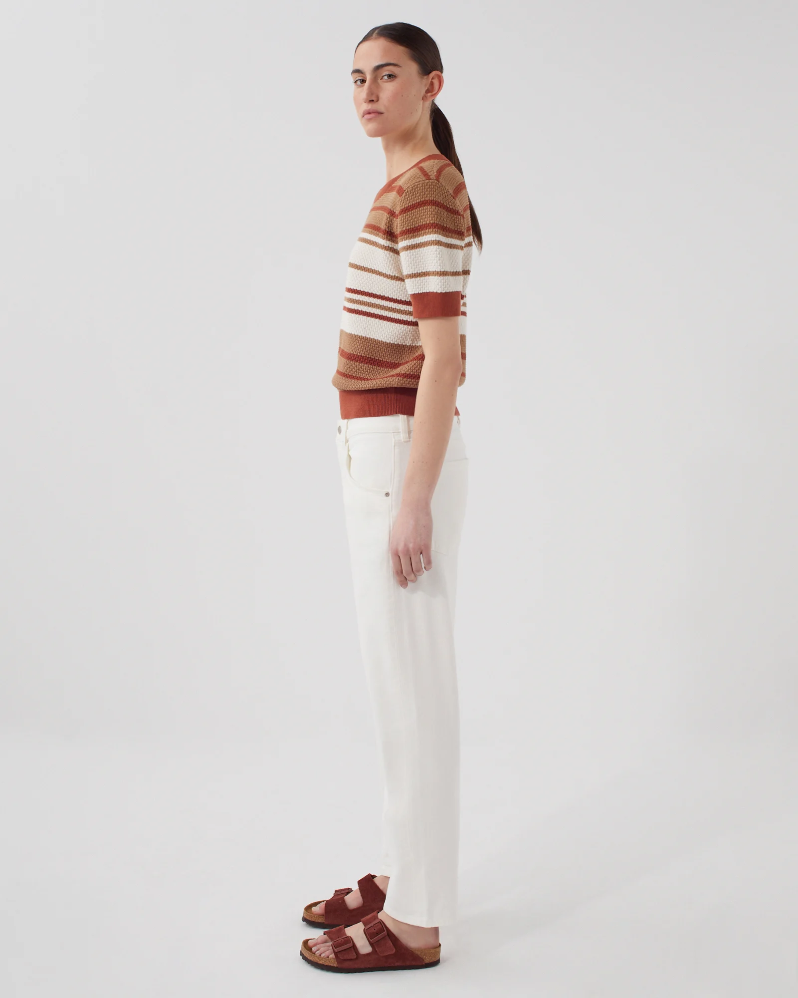 Pull à manches courtes en coton