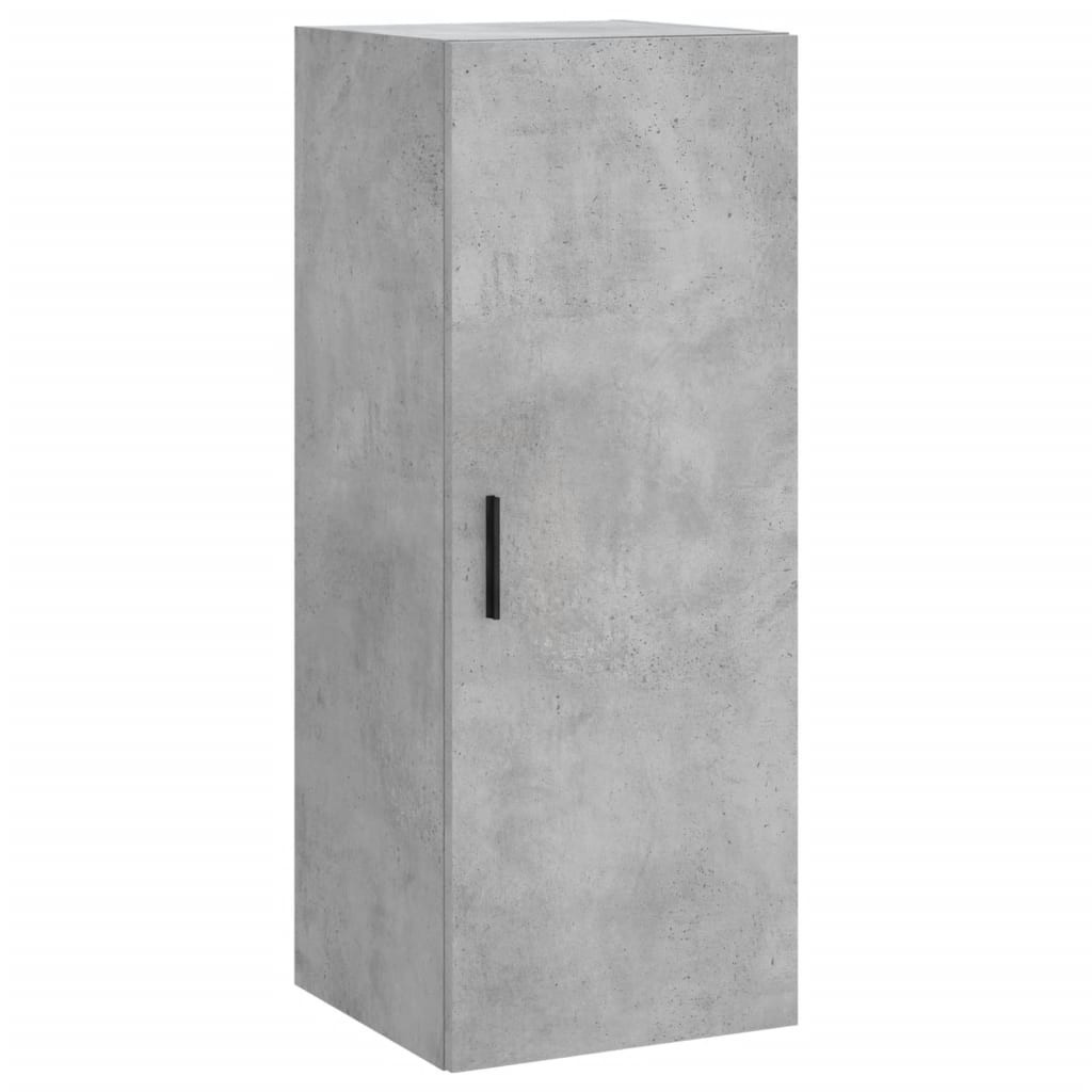 Szafka Komoda Regał Szara Beton z Drzwiami 34.5x34x90 cm do Salonu Pokoju