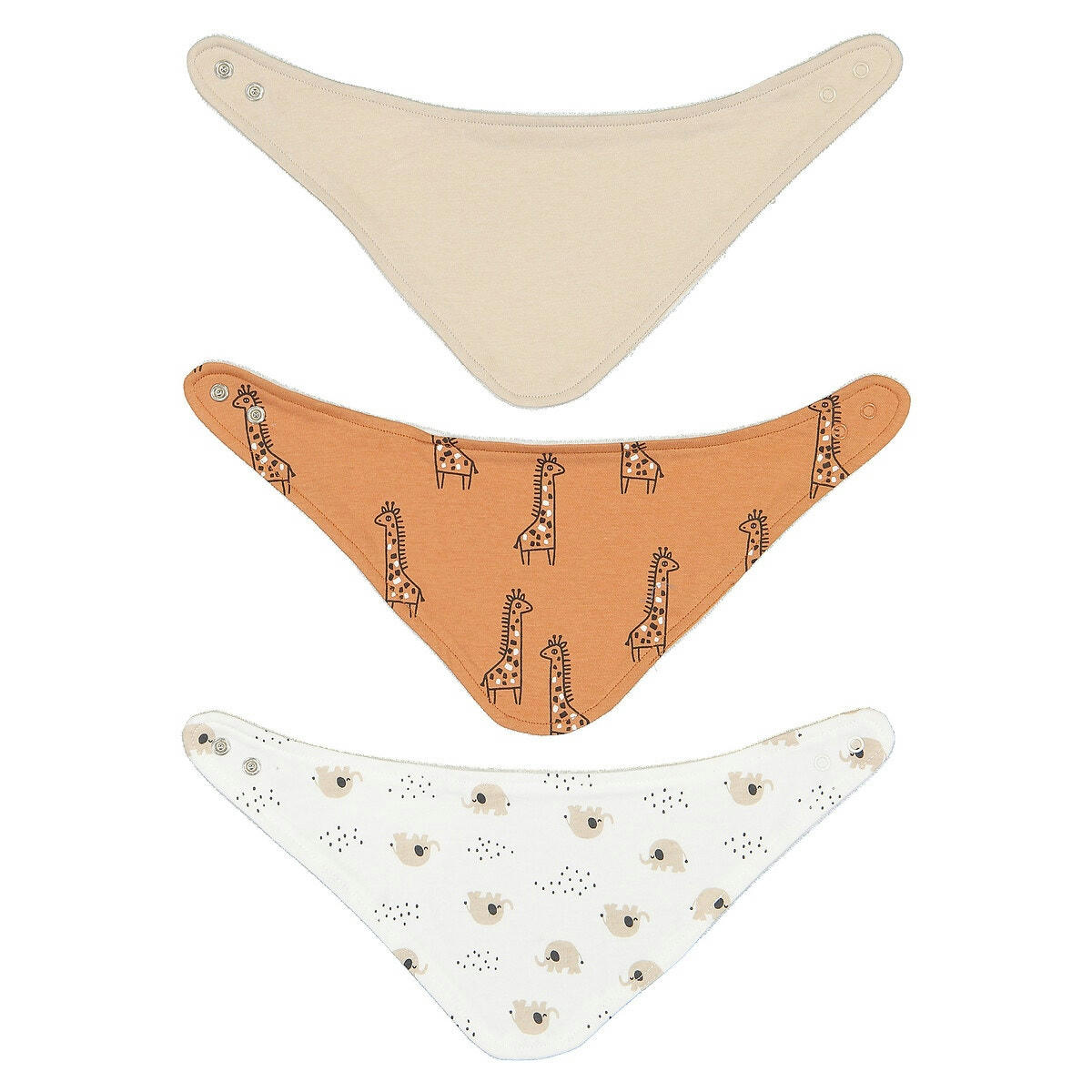 Lot de 3 bavoirs bandanas