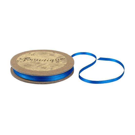 Royal Blue Double-Faced Satin Ribbon 3mm x 5m