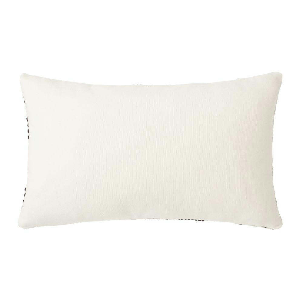 ADILI - Coussin en coton tissé écru imprimé noir 30x50
