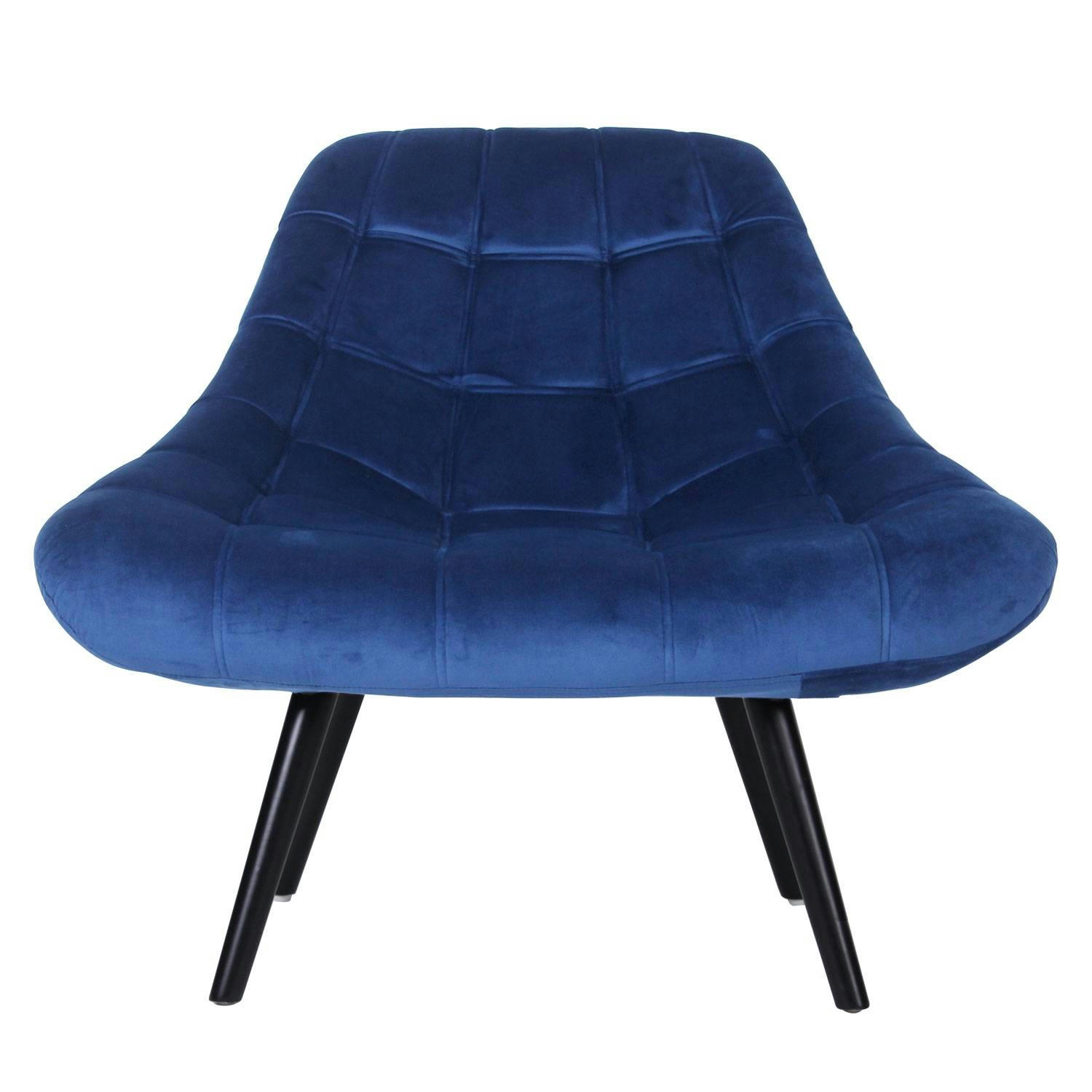 DANIOS - Fauteuil velours bleu
