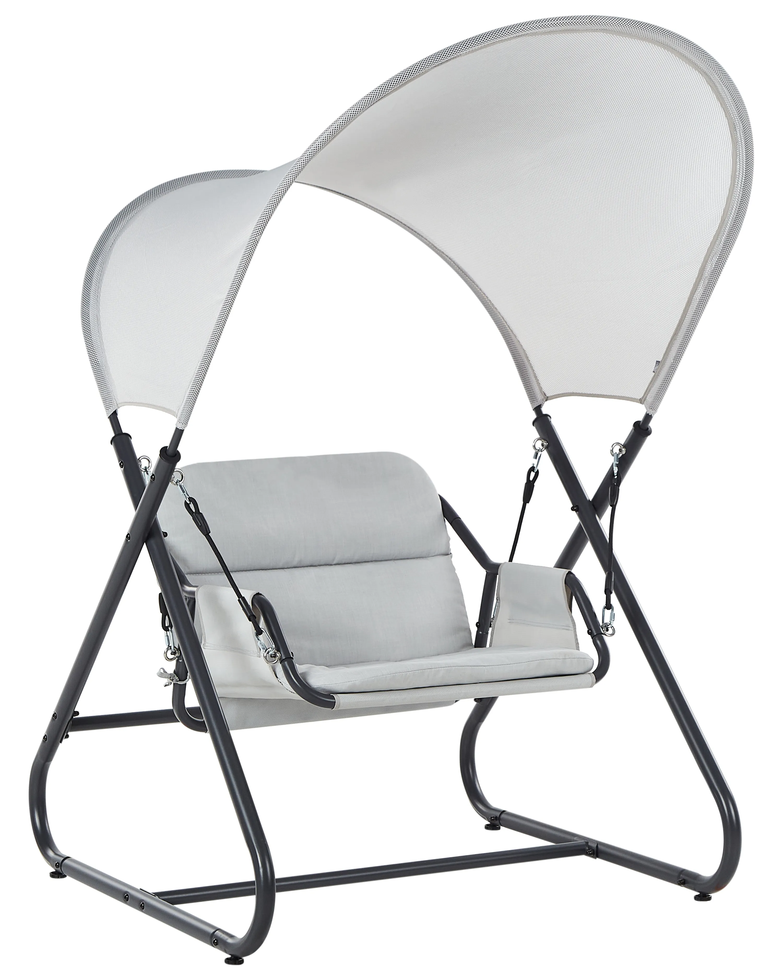 Patio Swing SOLAGNA Metal Light Grey