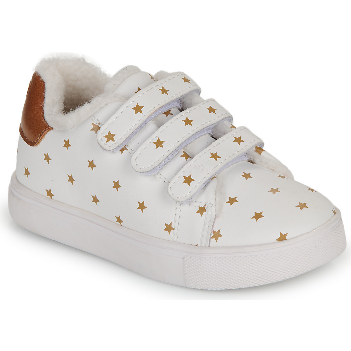 Bonton - BASIL SCRATCH FUR - Off / White / Camel