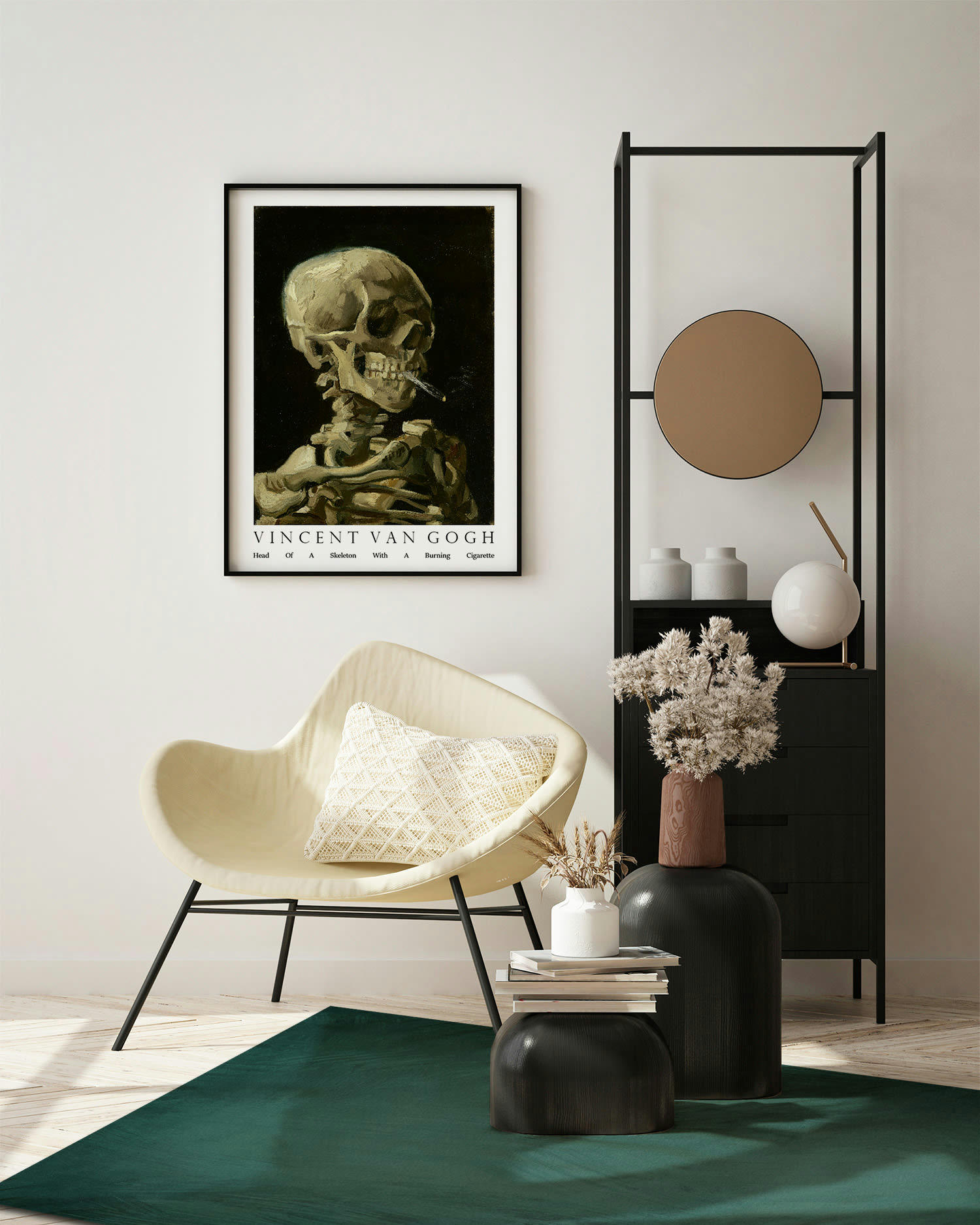 - Tapis vinyle marbre vert foncé 160x230cm