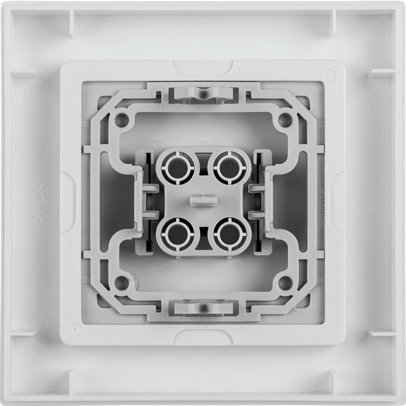 Lichtschalter, BxHxT: 86 x 86 x 16 mm, weiß